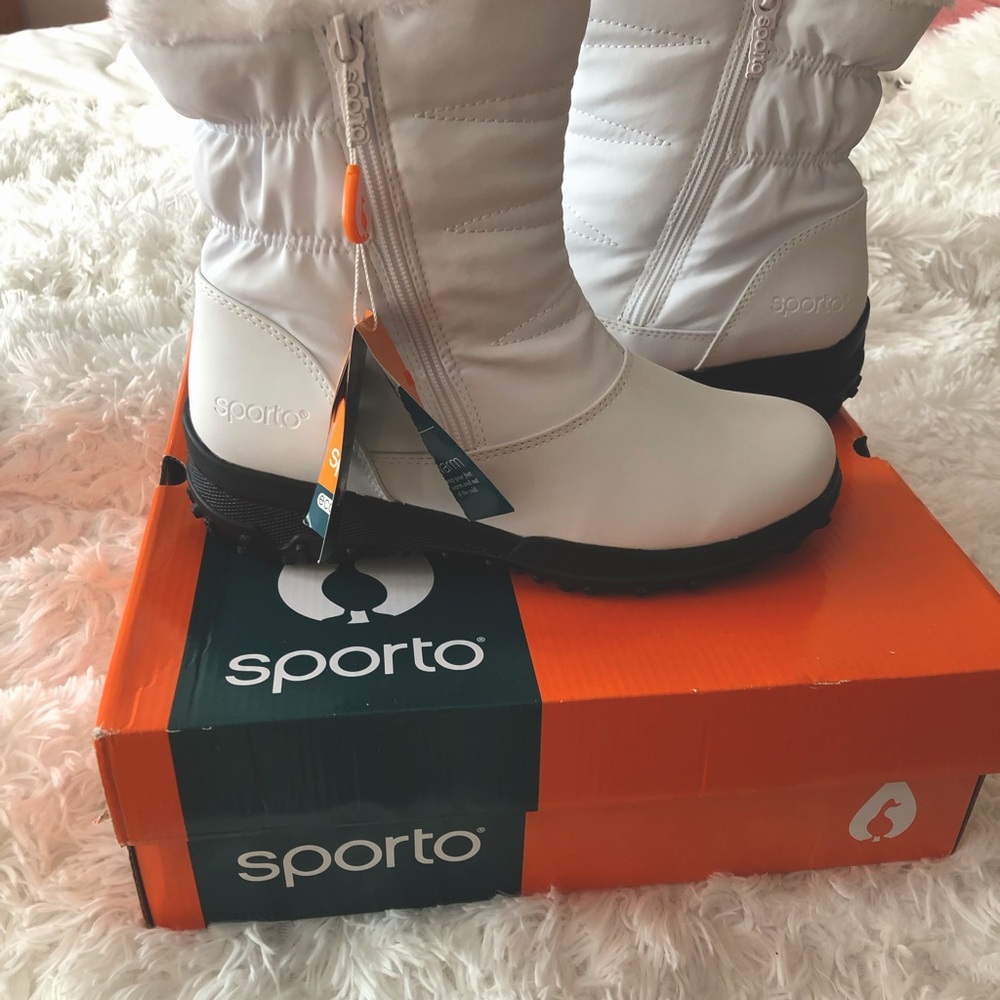 Sporto White Winter Boots